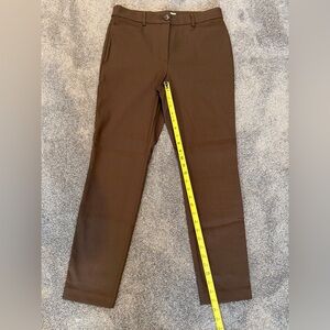 Loft curvy brown skinny dress pants
